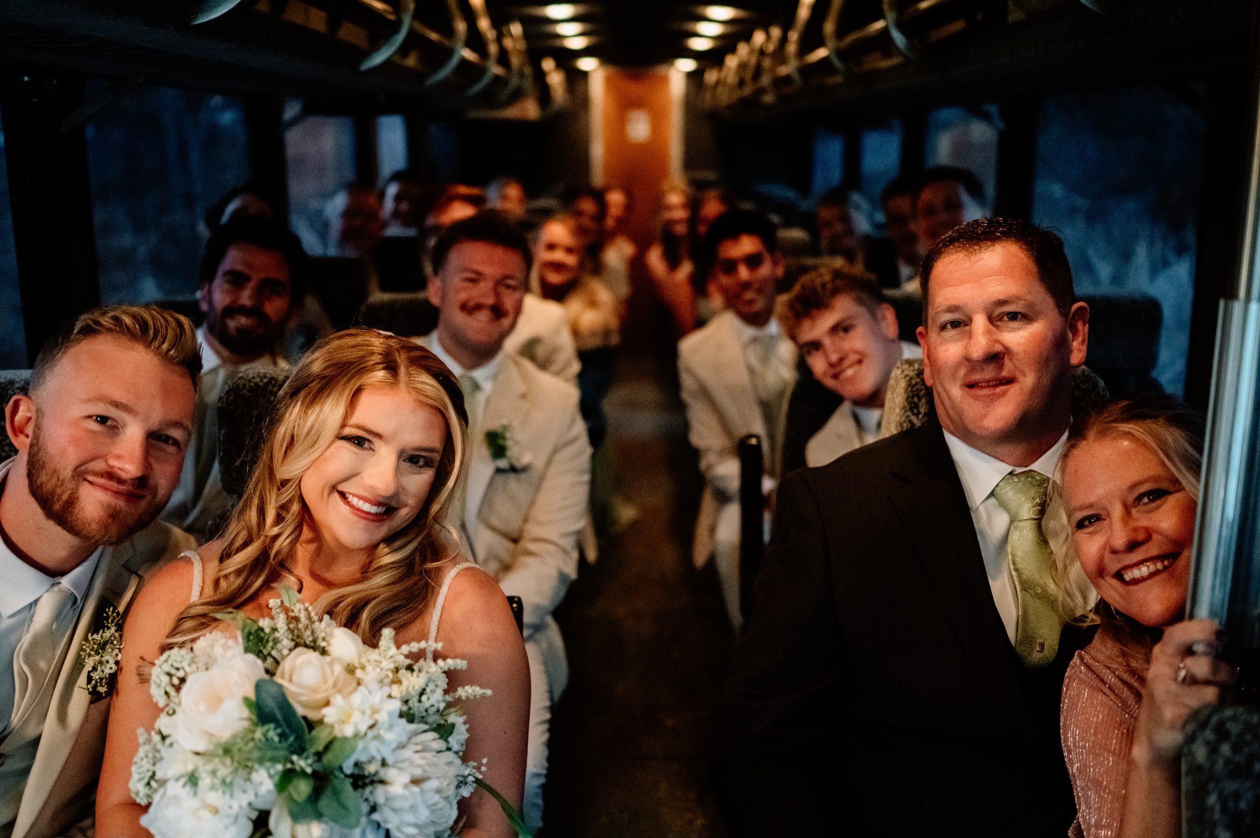 Bride & Groom with Confetti